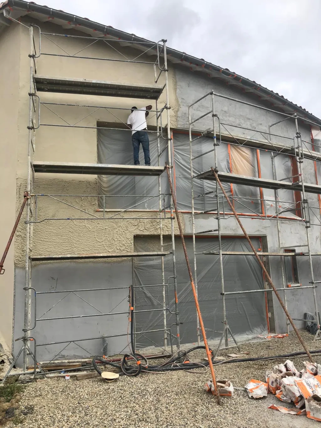 Enduit de façade pour construction neuve à Agen